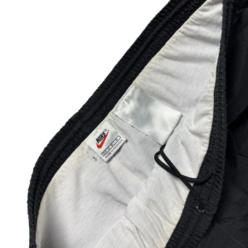 Vintage Nike Sweatpant Womens M White Tag Lined Windbreaker Ankle Zip Pocket 90s